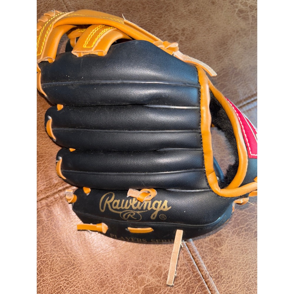Rawlings Players Series G158BT 9 Inch Kids Baseball Glove Black Tan